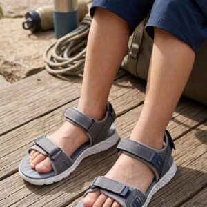 Boys Grey Casual Sandal KD2669