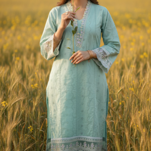 2 PC Embellished Chikan kari Suit