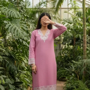 2 PC Embellished Chikan kari Suit